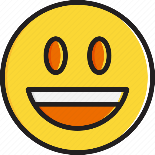 Emoticon, face, mouth, open, smiley, smiling icon - Download on Iconfinder