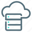 cloud, database, server 