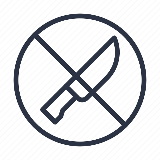 Knife, knives, no, prohibited, prohibition, weapons icon - Download on Iconfinder