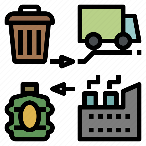 Recycle process, industry, waste management, recovery, zero waste icon - Download on Iconfinder