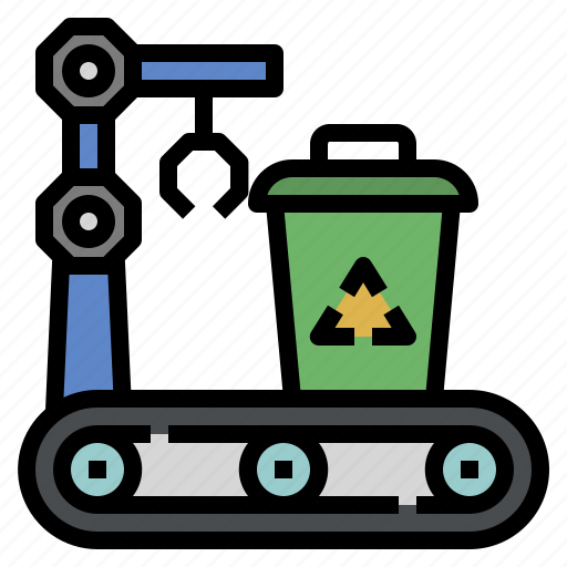 Robotic arm, garbage, recycle, industry, zero waste icon - Download on Iconfinder