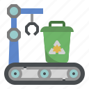 robotic arm, garbage, recycle, industry, zero waste