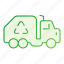 truck, garbage, waste, trash, rubbish, recycle, recycling, car, vehicle 