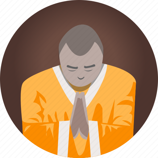 Avatar, fantasy, male, monk, people, prayer, roleplaying icon - Download on Iconfinder