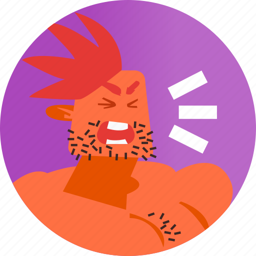 Avatar, fantasy, man, people, roleplaying, yell, yelling icon - Download on Iconfinder