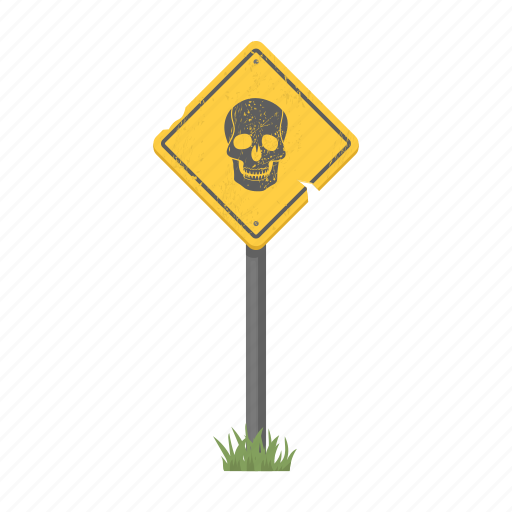 Banner, location, point, pointer, sign, skull, zombie icon - Download on Iconfinder