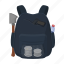 backpack, equipment, tool, weapons, zombies 
