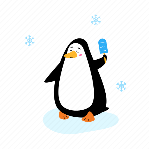 Bird, penguin, winter, ice, cream illustration - Download on Iconfinder