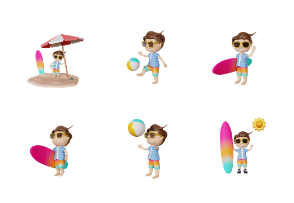 3D Cute Boy Summer Character