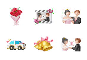 3D Wedding Illustration Pack