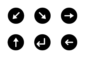 Arrows and Directions icons Set