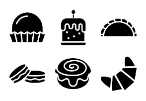 Bakery vector set.  Desserts symbols.