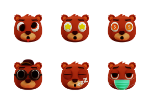 Bear 3d emoji