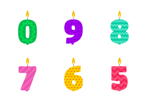 Birthday candles numbers