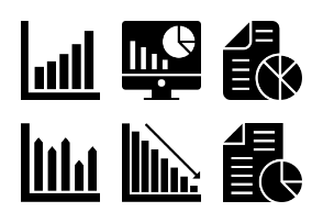 Business Charts and Diagrams Glyph