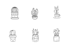 Cactus plant outline