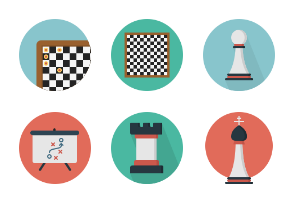 Chess flat icons