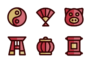 Chinese New Year (Filled Outline)
