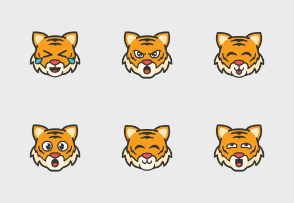 Cute Tiger Emoticon