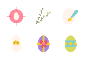 Easter colored without line