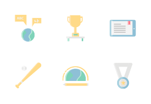 Education Without Outline Iconset