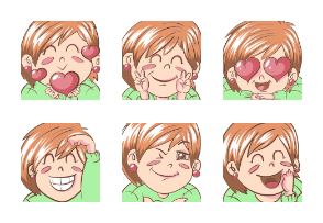 Expressive Girl Stickers Pack