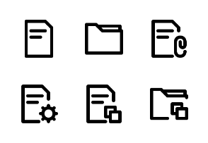File and folder - Outline