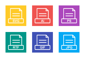 File Formats Line Multicolor b/g