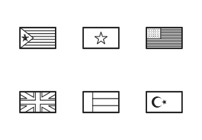 Flags II Linear Black
