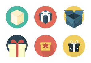 Flat Color Giftboxes