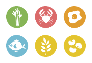 Colorful Food allergens