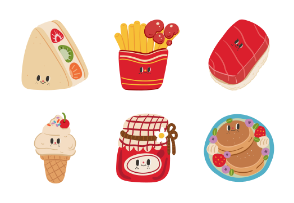 Food and Dessert characters