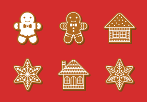 Gingerbread cookies Christmas theme set 3