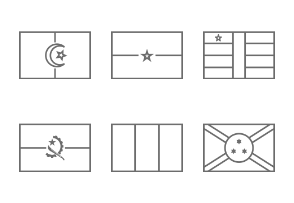 International Rectangle Flags - Outline