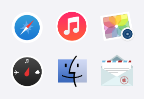 iOS 7-inspired Mac icon set