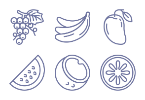 Jellycons - Outline - Fruits