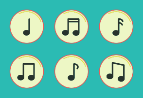 Music Notes - Colored