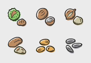 Nuts colored