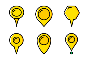 Pins & Locations 2 - Yellow