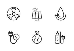 Power And Energy Outline Iconset