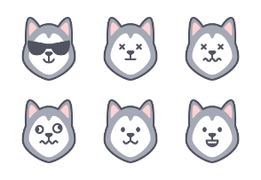 Siberian Husky Emoji