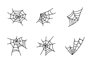 Spider Web Vector Set