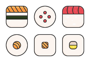 Sushi Filled Outline