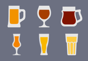 Varieties of Beer Glasses