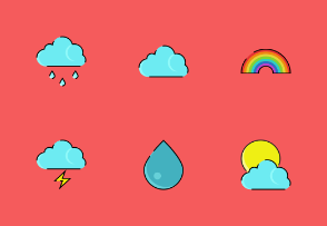 Weather flat icons