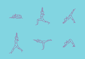 Yoga asanas pen line